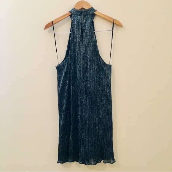 Zara | Metallic Thread Halter Dress - Picture 5 of 6